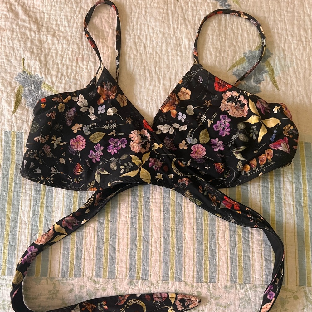 L*Space Bikini Top Black Liberty Floral